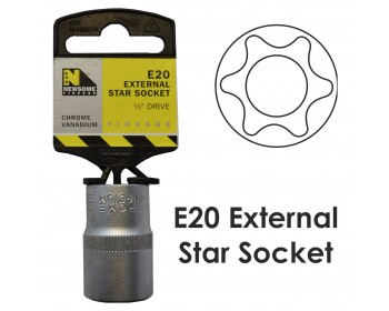 E20 1/2in External Star Socket